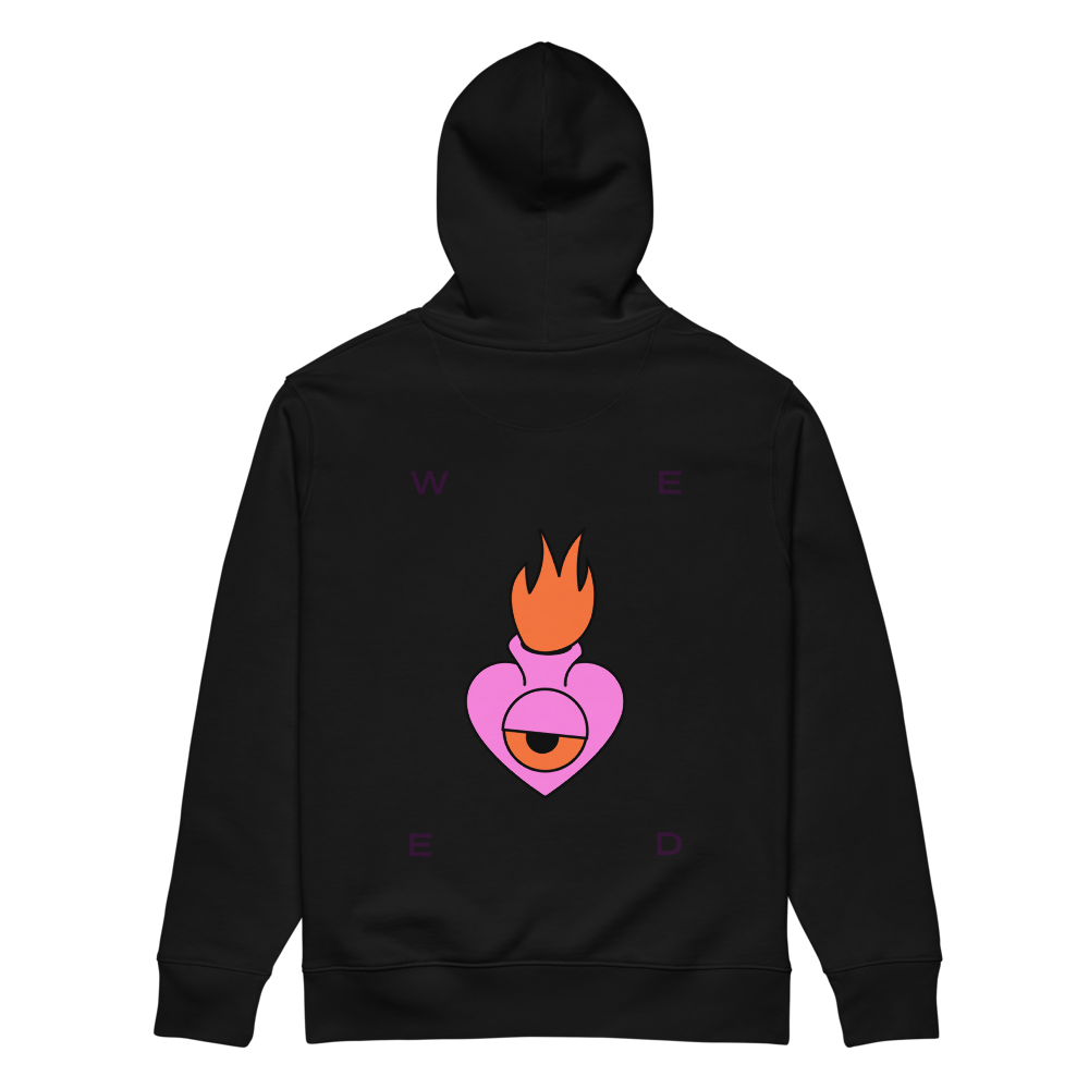 Heart Hoodie Schwarz